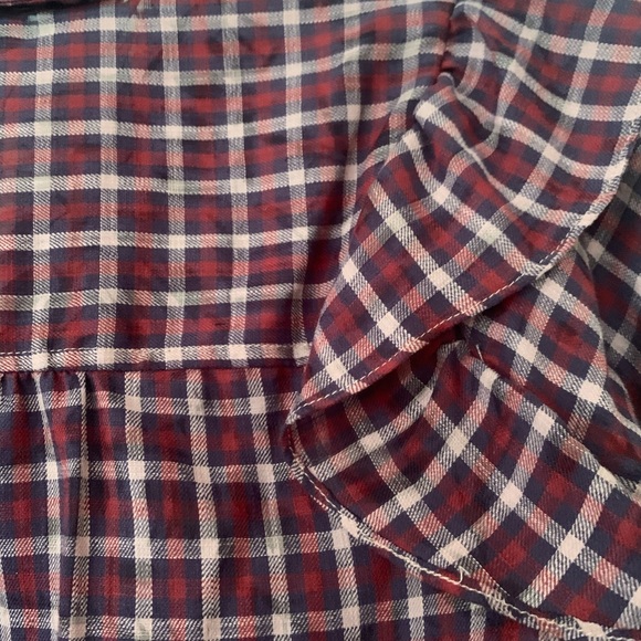 Jessica Simpson Ruffle Plaid Top M NWT - Picture 6 of 6